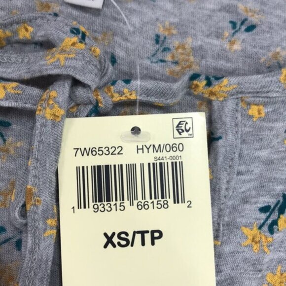 Lucky Brand Floral Split-Neck Peasant Top - Picture 5 of 5